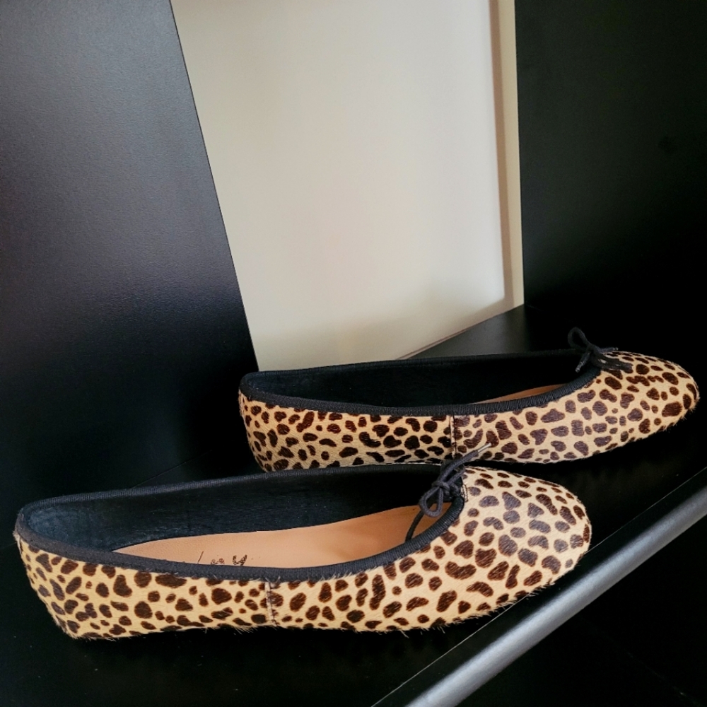 FS/NY Ballet Flats. Leopard print. Made in France. Size 42.